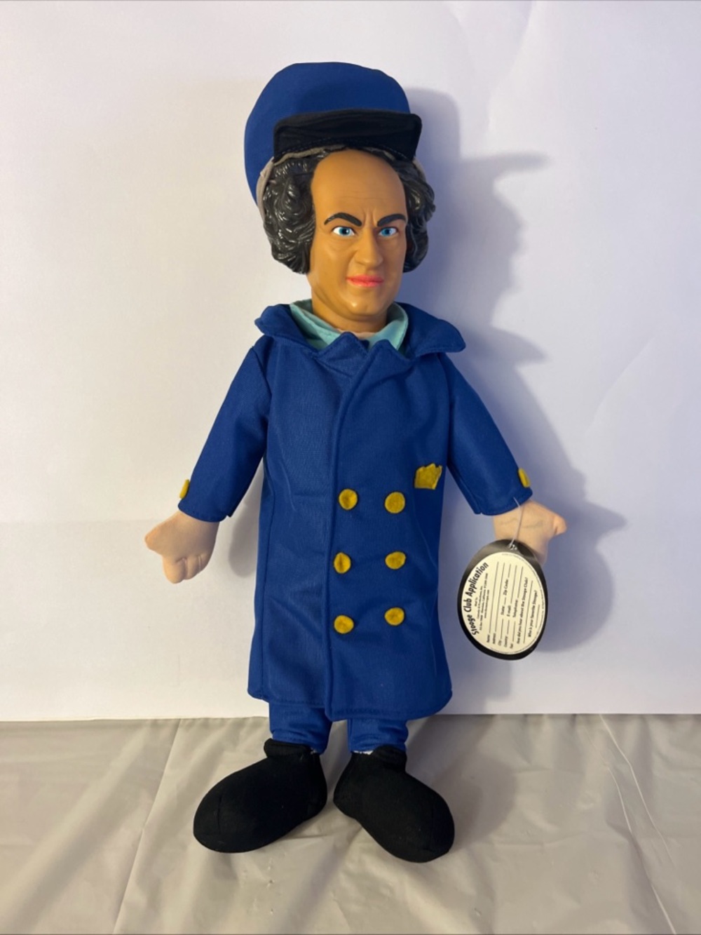 Vintage Three Stooges Plush Doll Larry As Police Officer 2001